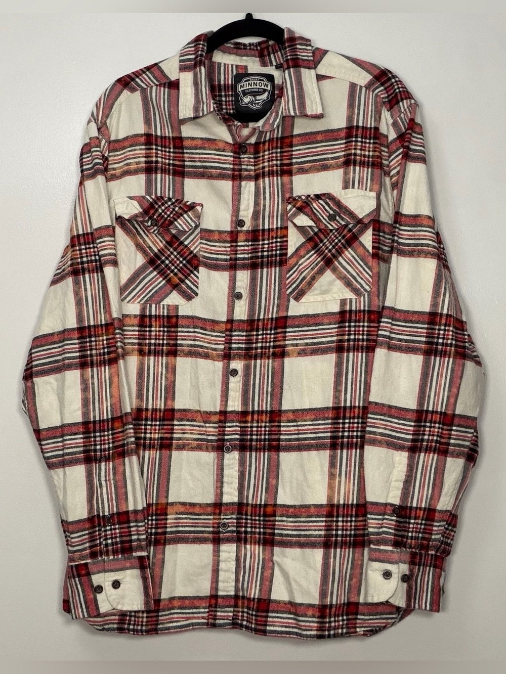 Angry Minnow Paul Bunyan Red & White Plaid Button-Down Shirt